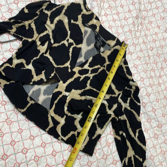 Nina Leonard zebra animal, print crop jacket - Picture 6 of 6